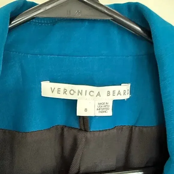 Veronica Beard Long & Lean Dickey Jacket — Cerulean Blue Size 8 - Picture 7 of 10